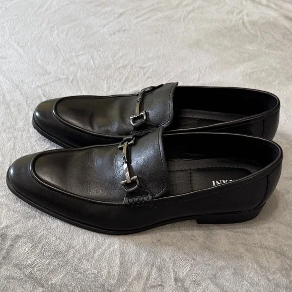 Alfani Chandler Moc-Toe Black Leather Loafers Horse Bit Work Career Shoes Men 8M Alfani Chandler Moc-Toe Black Leather Loafers | Mercari main image 3